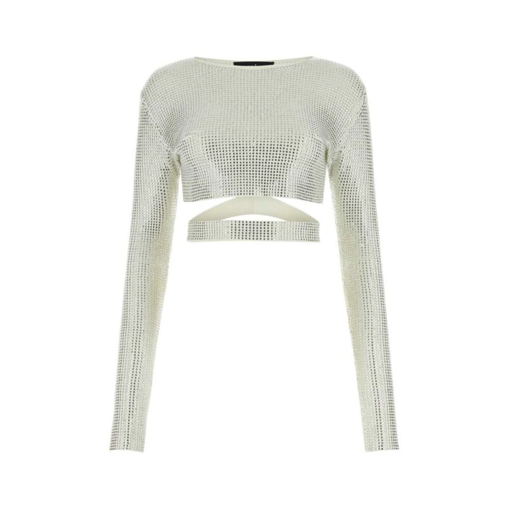 Andrea Adamo Women Embellished Viscose Blend Top